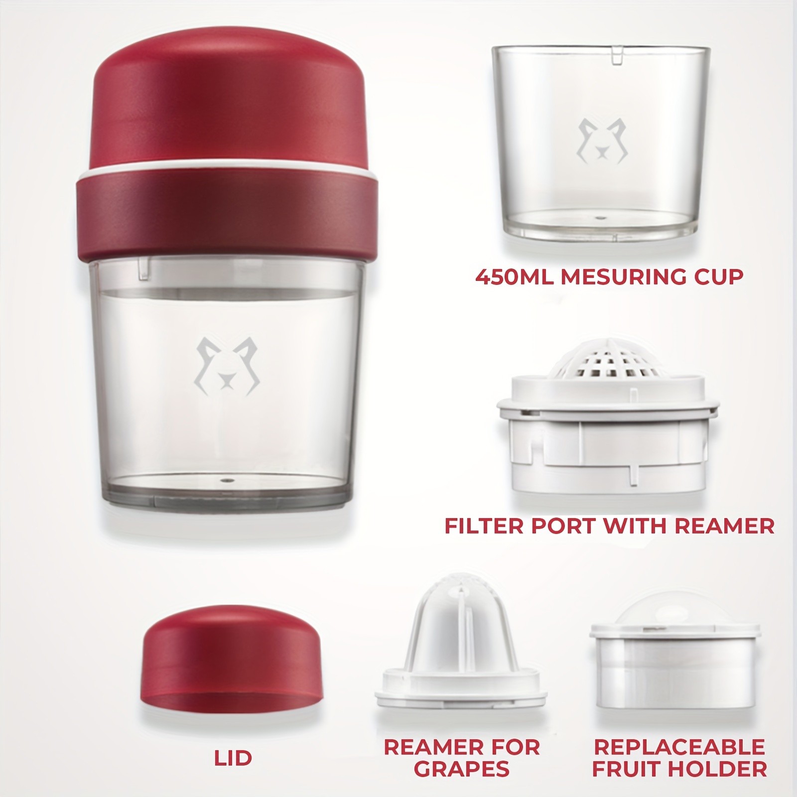 iWhale Manual Citrus Juicer with Separate Cup Heavy-Duty, No-Electricity Juicing for Fresh Lemon & Orange Drinks Anywhere