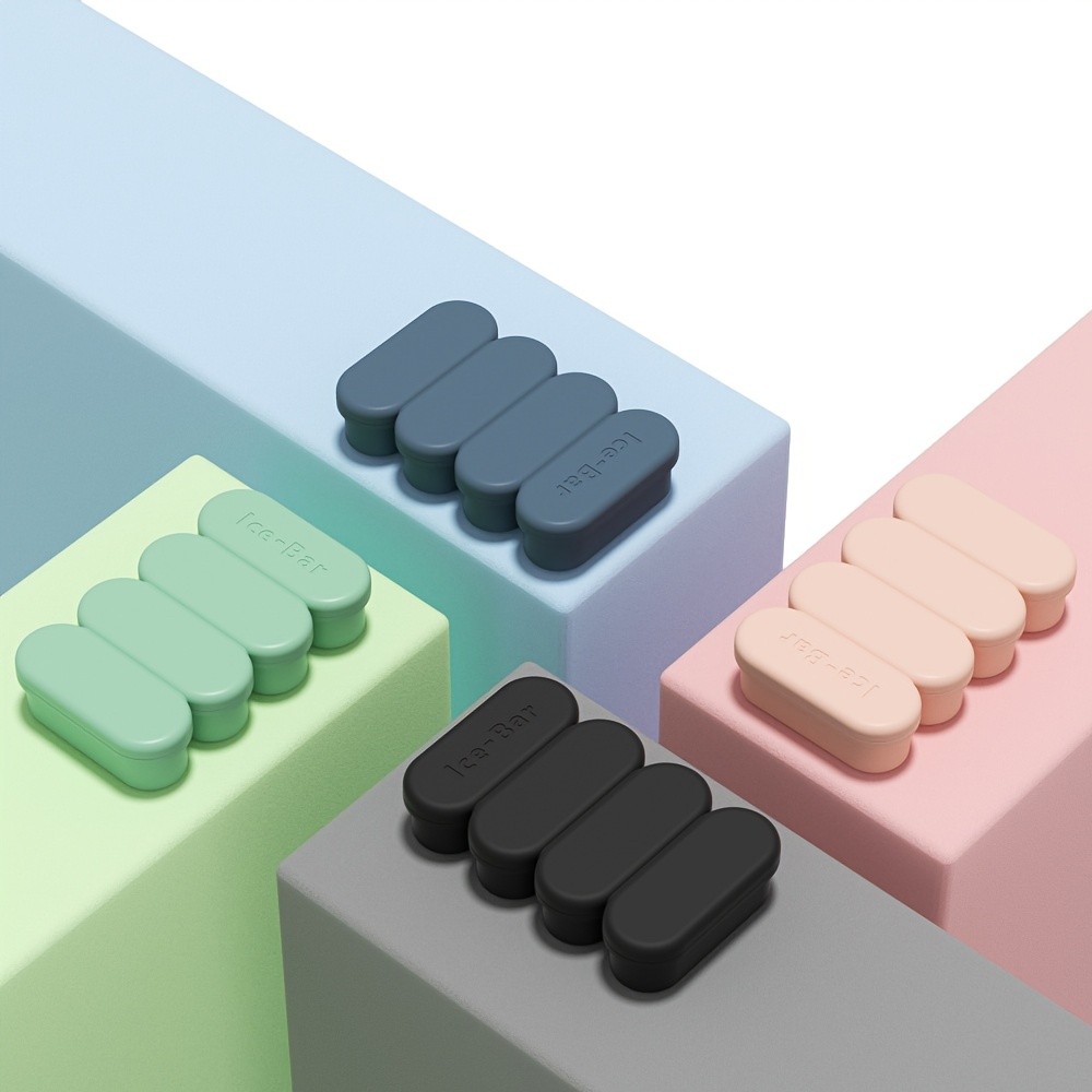 iWhale Silicone Ice Cube Tray with Lid  Flexible, Easy-Release 4-Mold Design for Perfect Ice Every Time