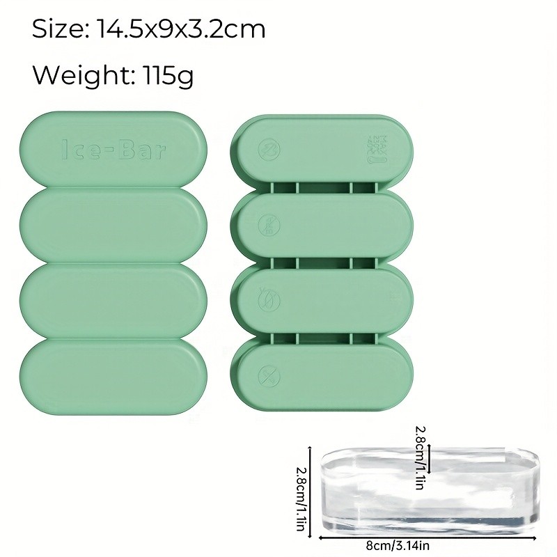 iWhale Silicone Ice Cube Tray with Lid  Flexible, Easy-Release 4-Mold Design for Perfect Ice Every Time