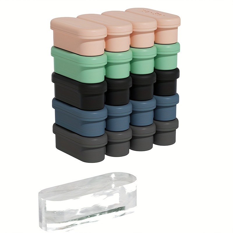 iWhale Silicone Ice Cube Tray with Lid  Flexible, Easy-Release 4-Mold Design for Perfect Ice Every Time