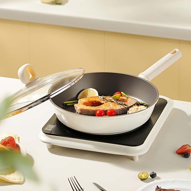 COOKER KING Non-Stick Titanium Coating Frying Pan with Lid  Healthy, PFOA-Free Cooking for All NZ Cooktops