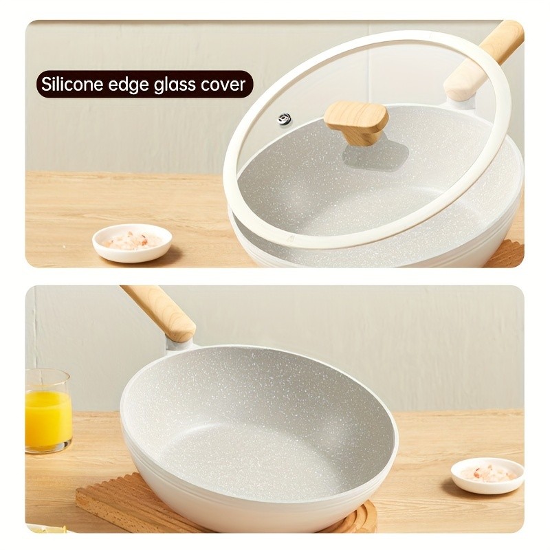 COOKER KING 30cm Non-Stick Wok Pan with Glass Lid  Restaurant-Grade, Non-Toxic & Compatible with All NZ Cooktops