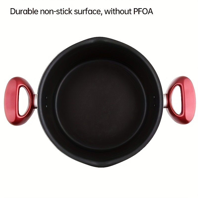 COOKER KING 4 Quart Non-Stick Stockpot with Glass Lid PTFE/PFOA-Free, Induction Ready & Perfect for Everyday NZ Cooking