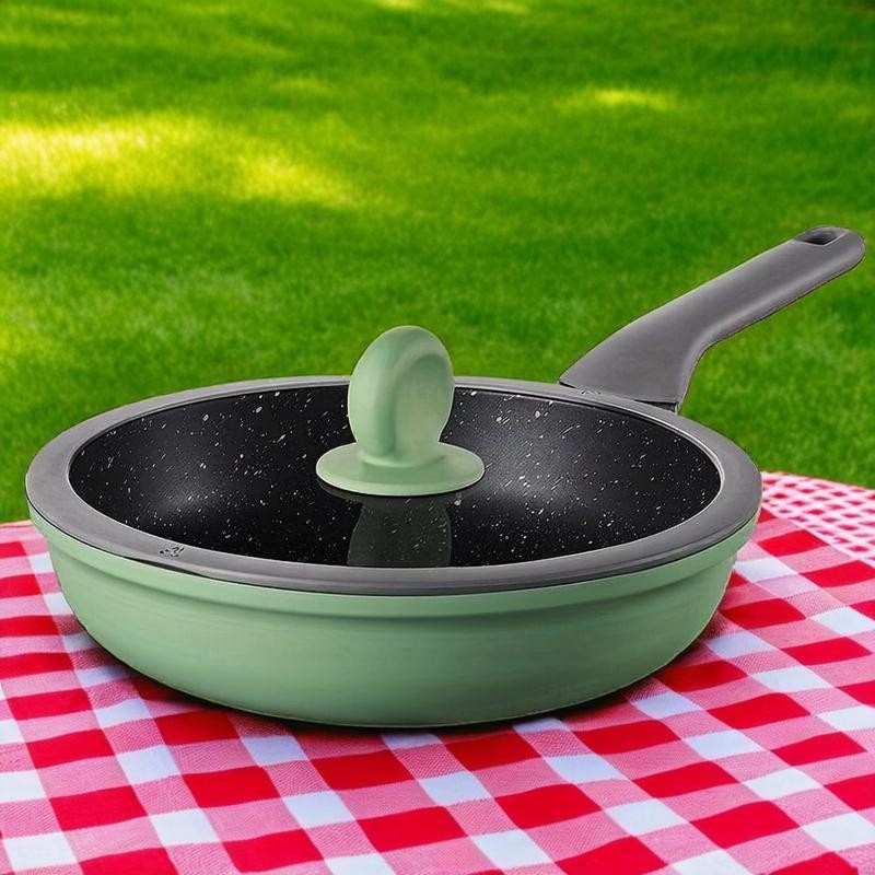 COOKER KING Nonstick Fry Pan with Lid  Healthy PFOA-Free Skillet & Omelette Pan for All NZ Cooktops