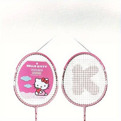 Sanrio Hello Kitty Womens Badminton Racket Lightweight Carbon-Fiber Practice Racket