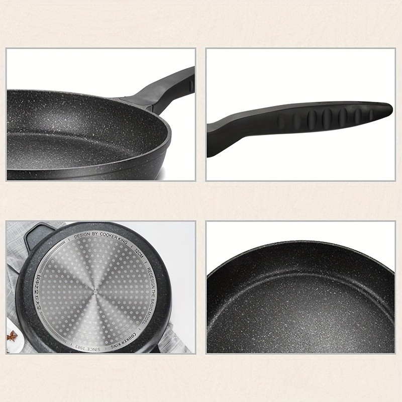 COOKER KING 32cm Nonstick Frying Pan  PTFE/PFOA-Free Large Skillet with Stay-Cool Handle for All NZ Cooktops