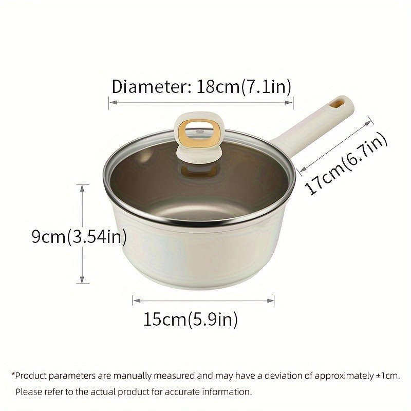COOKER KING Titanium-Infused Nonstick Saucepan with Lid  Durable PFOA-Free Alloy Pot for All NZ Cooktops