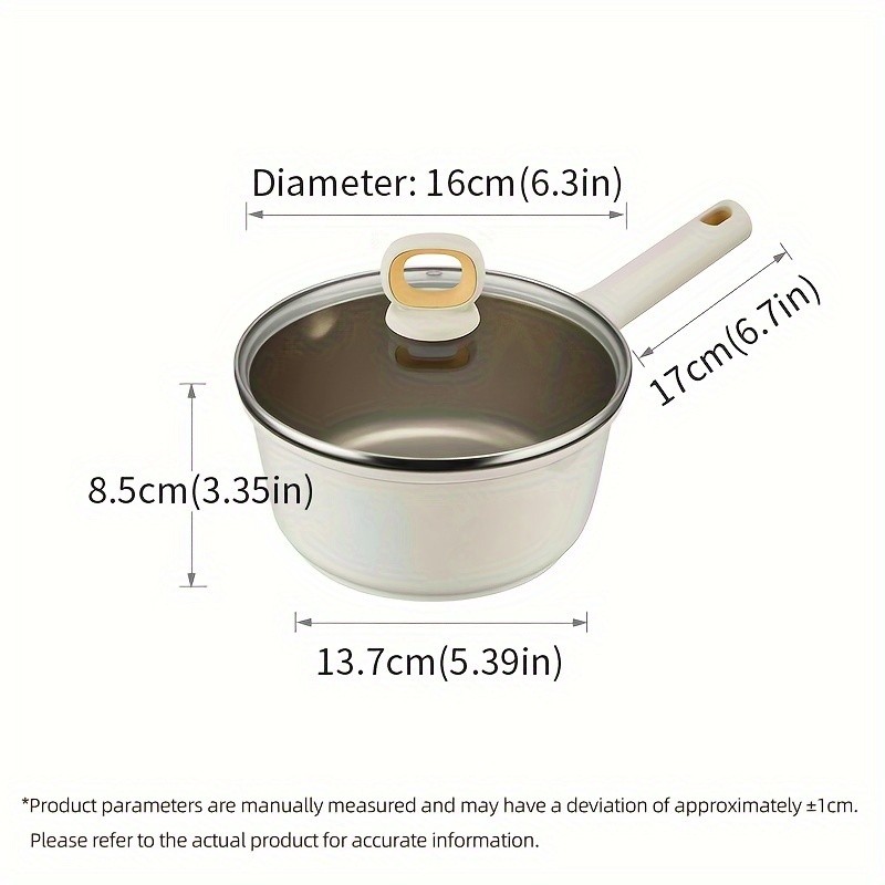COOKER KING Titanium-Infused Nonstick Saucepan with Lid  Durable PFOA-Free Alloy Pot for All NZ Cooktops