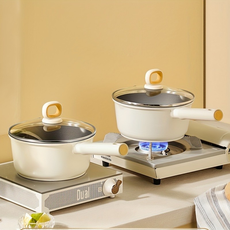 COOKER KING Titanium-Infused Nonstick Saucepan with Lid  Durable PFOA-Free Alloy Pot for All NZ Cooktops