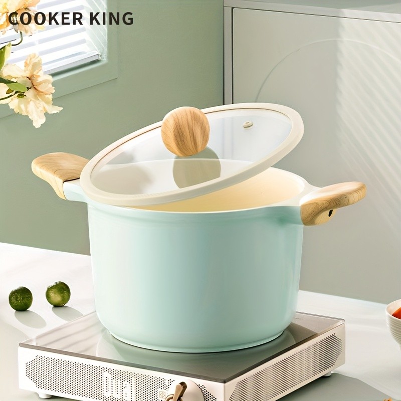 COOKER KING 4.5L Titanium-Ceramic Nonstick Stockpot with Lid  Safe, Even-Heating Family Pot for All NZ Cooktops