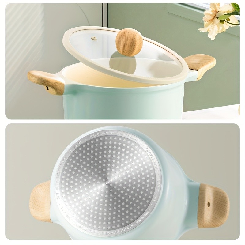 COOKER KING 4.5L Titanium-Ceramic Nonstick Stockpot with Lid  Safe, Even-Heating Family Pot for All NZ Cooktops