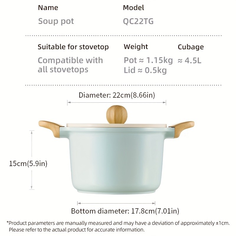 COOKER KING 4.5L Titanium-Ceramic Nonstick Stockpot with Lid  Safe, Even-Heating Family Pot for All NZ Cooktops
