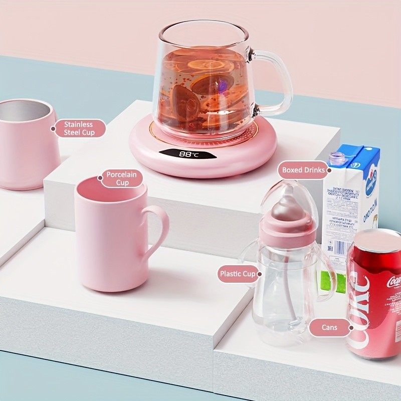 FEIYBA Smart USB Hot Cup Warmer  3-Temp Heating Pad with 8-Hour Timer for Coffee, Tea & Daily Hot Drinks