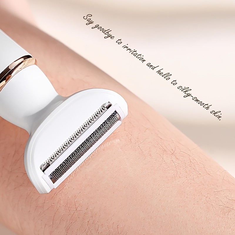 FEIYBA 4-in-1 USB Womens Hair Remover  Gentle Full-Body Shaver with Multi-Head Design for Smooth Daily Grooming