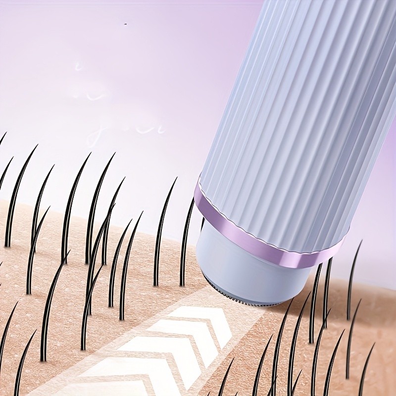 FEIYBA Dual-Head Womens USB Hair Trimmer Pastel Pink Full-Body Shaver with Long-Lasting Lithium Power