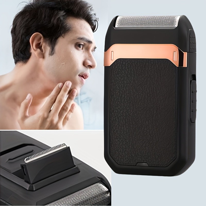 FEIYBA 2-in-1 USB Electric Shaver with Pop-Up Trimmer  Long-Life Wet & Dry Razor for Smooth, Portable Grooming