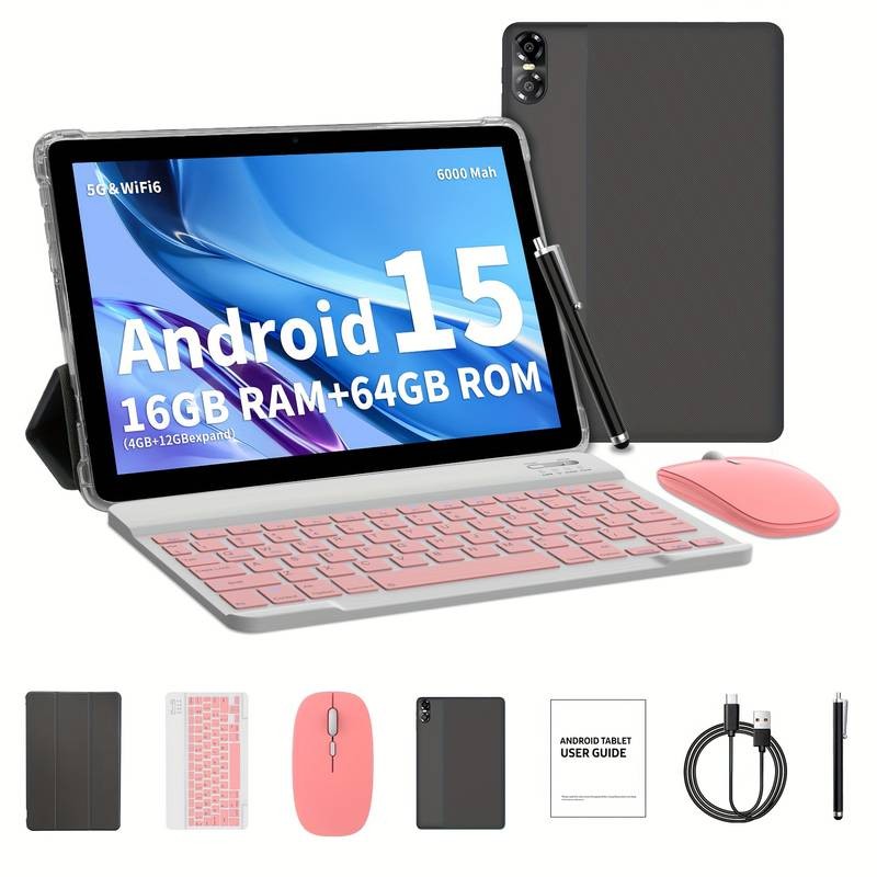 Android Tablet 2-in-1, 10.1-Inch Android 15  Fast, Flexible & Ready for Everyday Use