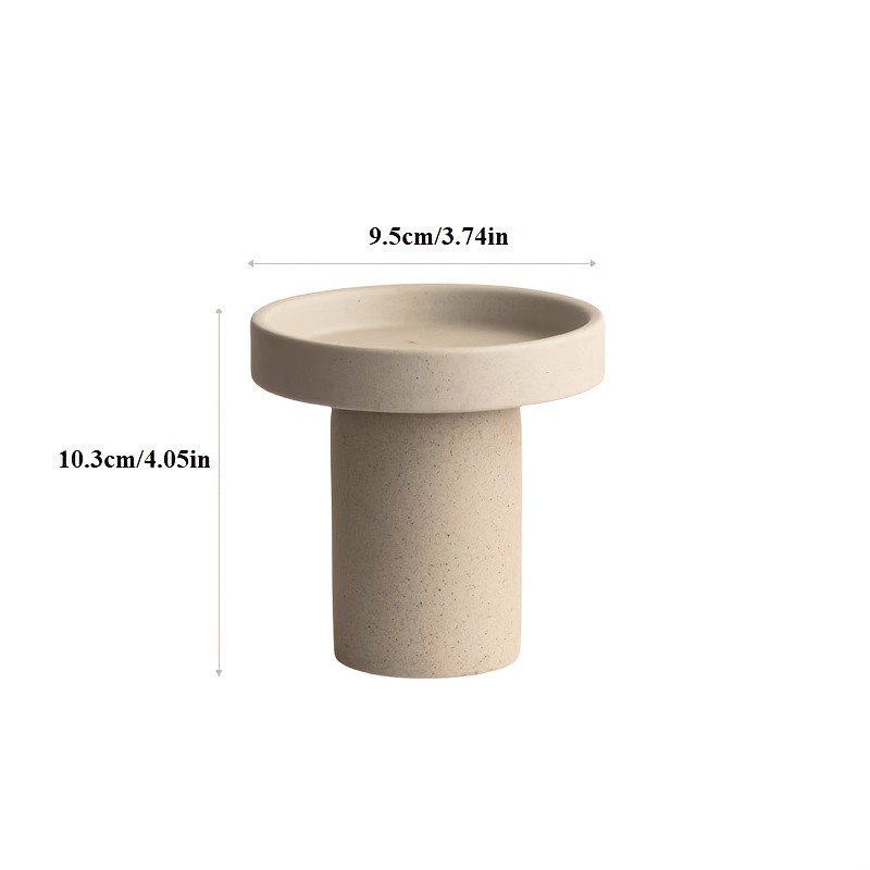 CEEFU Modern 3-Candle Ceramic Holder with Handles  Minimalist Drip-Resistant Stand for Holiday & Everyday NZ Home Decor