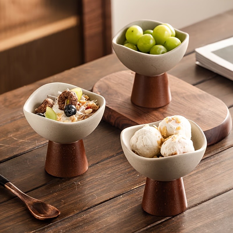 CEEFU Heart-Shaped Porcelain Dessert Bowls  Handmade Ceramic Cups for Ice Cream, Berries & Festive NZ Table Settings