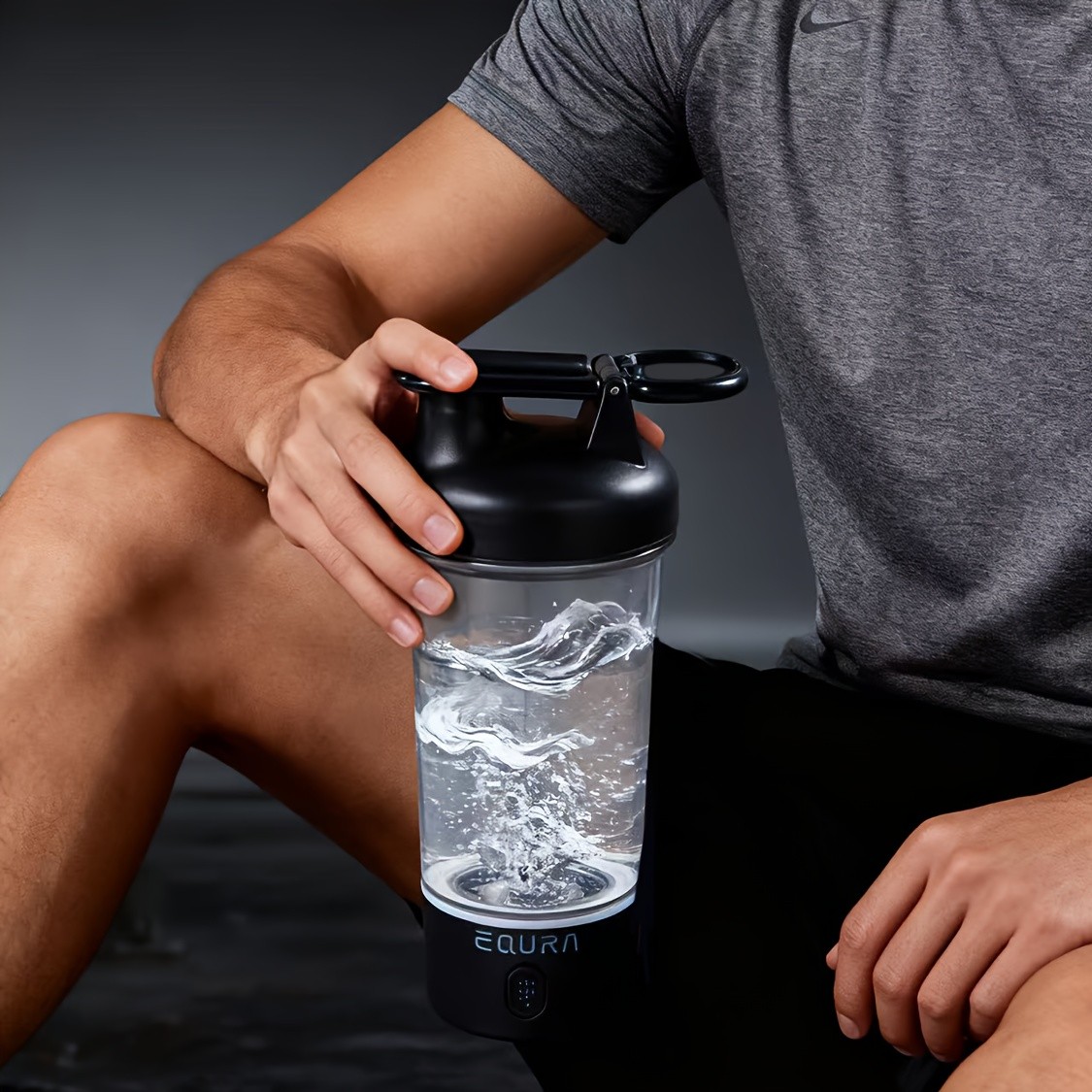 eQUra Portable Tritan Water Bottle with Capacity Scale  Shatterproof Single-Spout Hydration Bottle for Gym, Camping & Outdoor Use