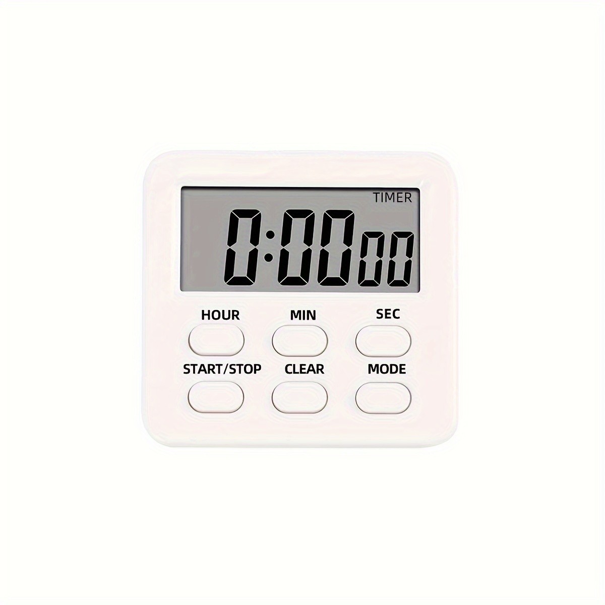 KT THERMO Digital LCD Alarm Clock & Multi-Mode Timer 24-Hour Display with Memory, Count-Up/Down & Stand/Hanging Hook