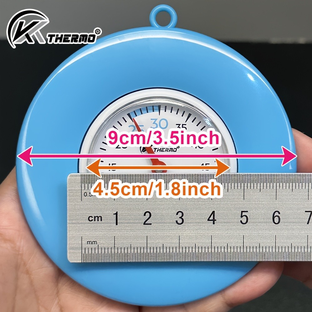 KT THERMO Floating Pool Thermometer  Easy-Read Celsius Dial with Rope & Suction Cup for Pools, Spas & Hot Tubs