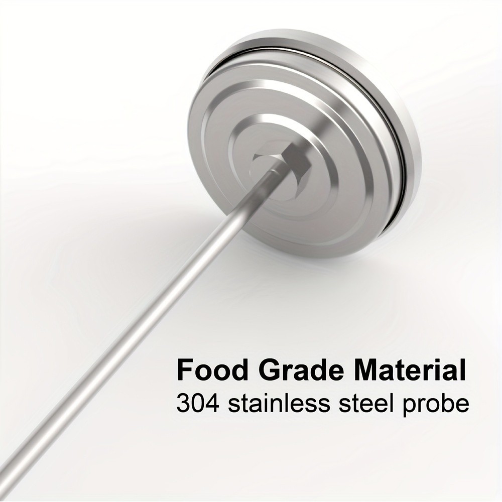 KT THERMO Stainless Steel Meat Thermometer  Glass-Dial Probe Gauge for BBQ, Roasting & All Meat Cooking