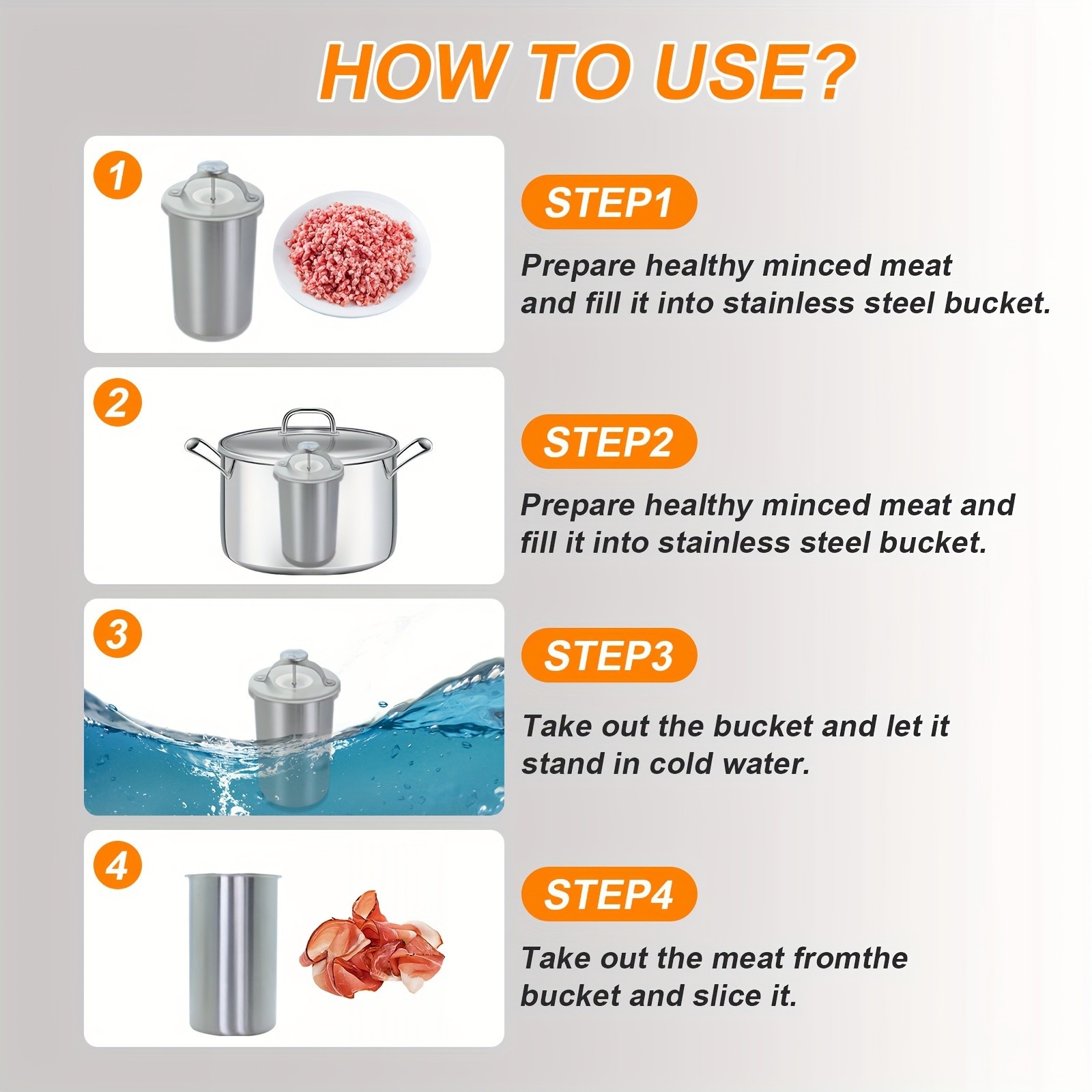 KT THERMO Stainless Steel Ham Maker with Meat Thermometer  Homemade Ham Press for Holiday Cooking & Gourmet NZ Kitchens