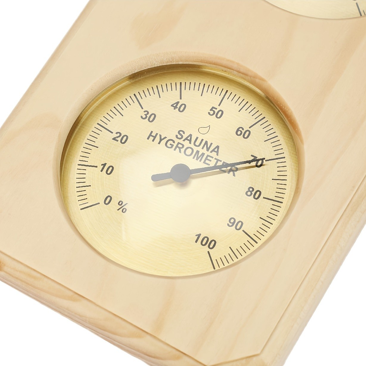 KT THERMO Wooden Sauna Thermometer & Hygrometer Wall-Mounted Dual C/F Temperature & Humidity Gauge for Home & Spa Rooms