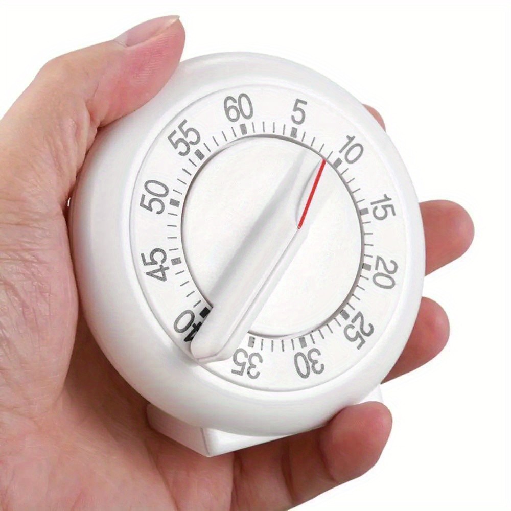 KT THERMO Mechanical Rotary Kitchen Timer No-Electricity Plastic Countdown Tool for Cooking, Study & Home Use