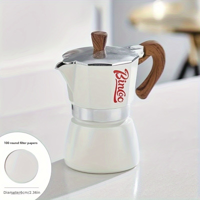 Bincoo Italian Moka Pot  Classic Stovetop Espresso Brewer for Rich Outdoor & Pour-Over Coffee Extraction