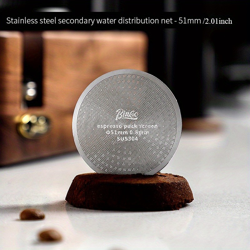 Bincoo Stainless Steel Espresso Separation Filter  Secondary Water Screen & Powder Bowl for Clean, Stable Espresso Extraction