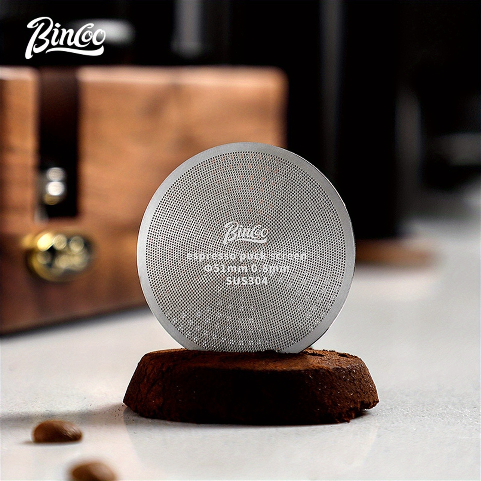 Bincoo Stainless Steel Espresso Separation Filter  Secondary Water Screen & Powder Bowl for Clean, Stable Espresso Extraction