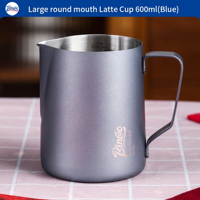 Bincoo Stainless Steel Latte Art Frothing Pitcher Set  350ml & 600ml Pointed-Spout Steam Jugs for Barista-Quality Milk Texturing