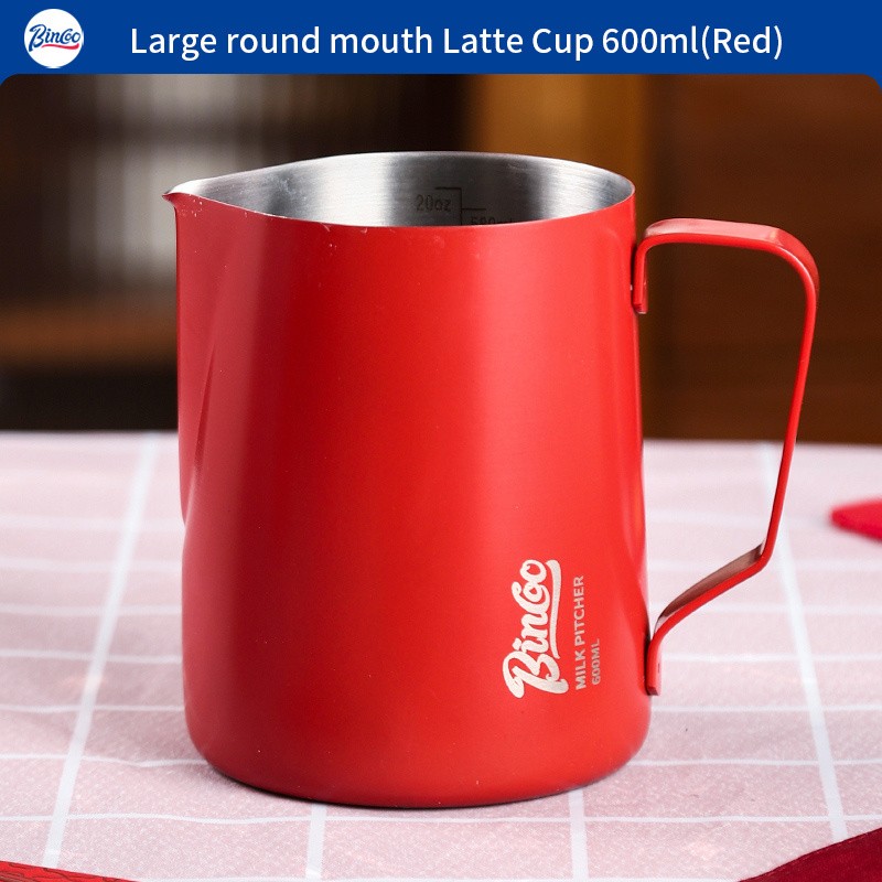 Bincoo Stainless Steel Latte Art Frothing Pitcher Set  350ml & 600ml Pointed-Spout Steam Jugs for Barista-Quality Milk Texturing