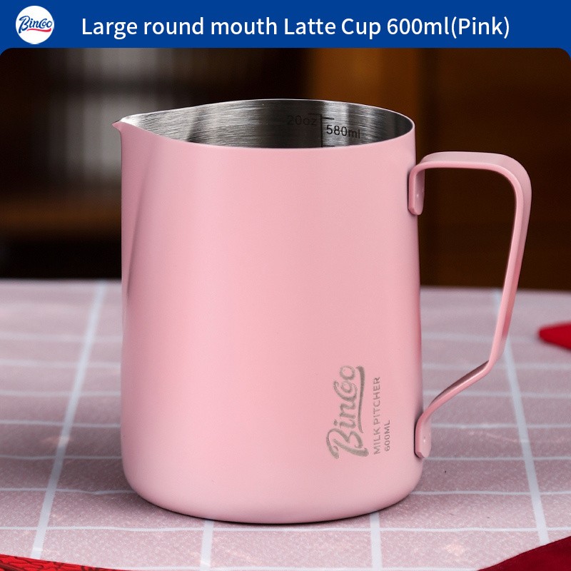 Bincoo Stainless Steel Latte Art Frothing Pitcher Set  350ml & 600ml Pointed-Spout Steam Jugs for Barista-Quality Milk Texturing