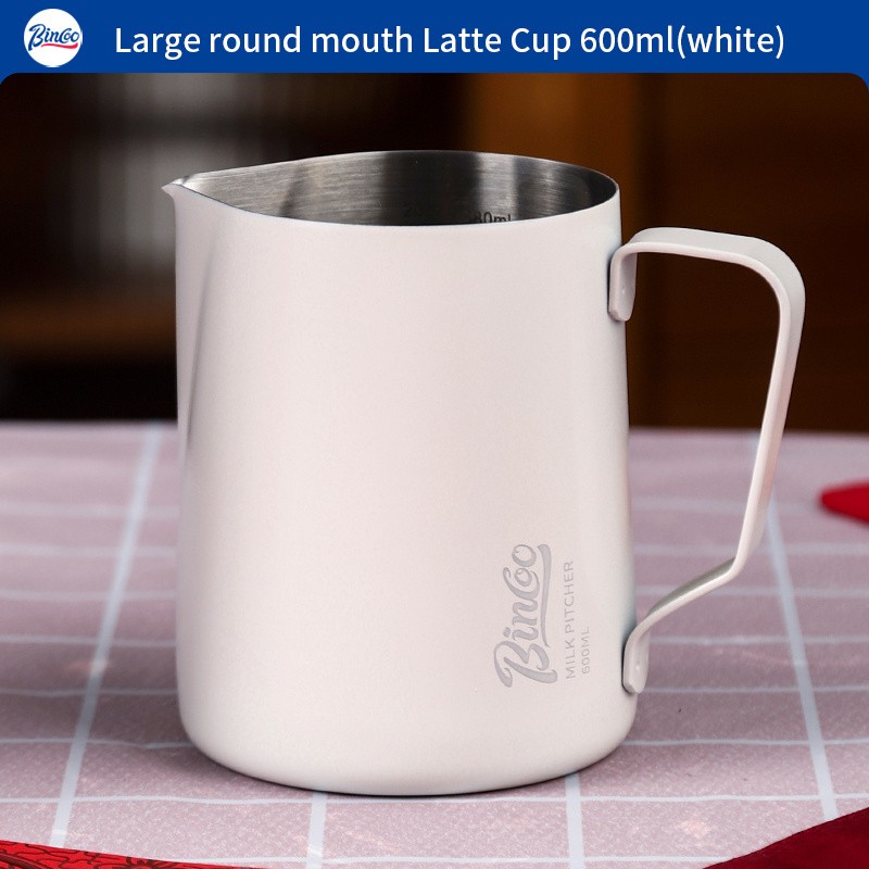 Bincoo Stainless Steel Latte Art Frothing Pitcher Set  350ml & 600ml Pointed-Spout Steam Jugs for Barista-Quality Milk Texturing