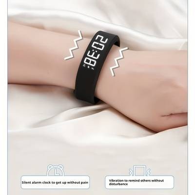 FASSUN Unisex Smart Watch Stylish Digital Fitness Watch with Alarm, Step Counter & Night Glow