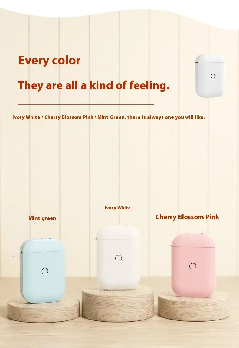 Printer Portable Bluetooth Mini Household Thermal Labeling Machine Storage Kitchen Mark Printer