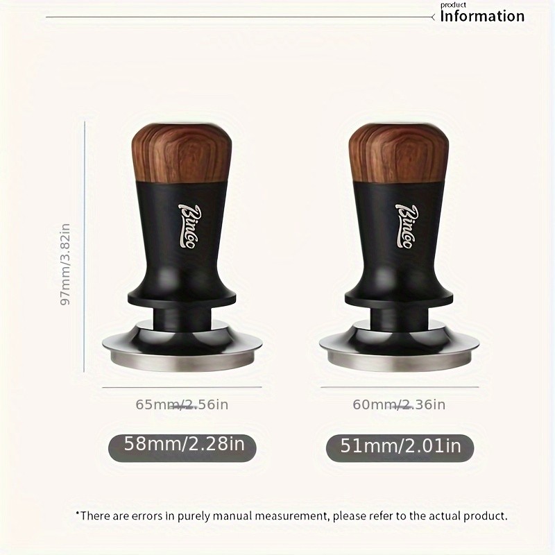 Bincoo Wooden Threaded Espresso Hammer  Italian Powder Press 51mm/58mm