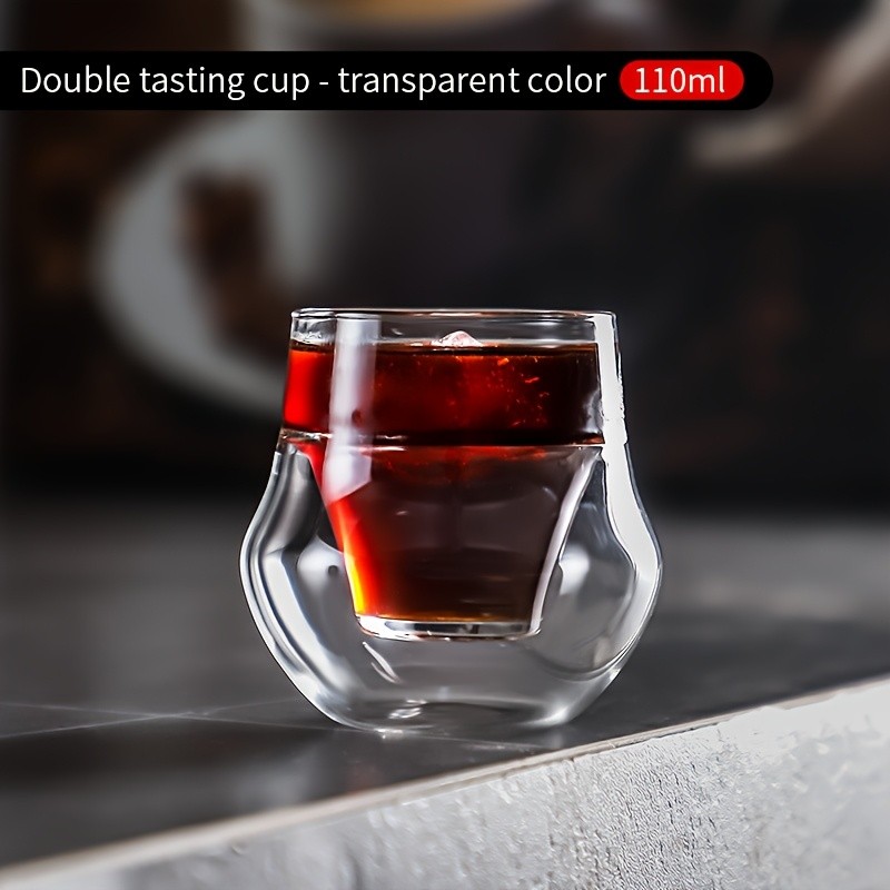 Bincoo Double Glass Coffee Cup  110ml Italian-Style Clear Espresso Mug
