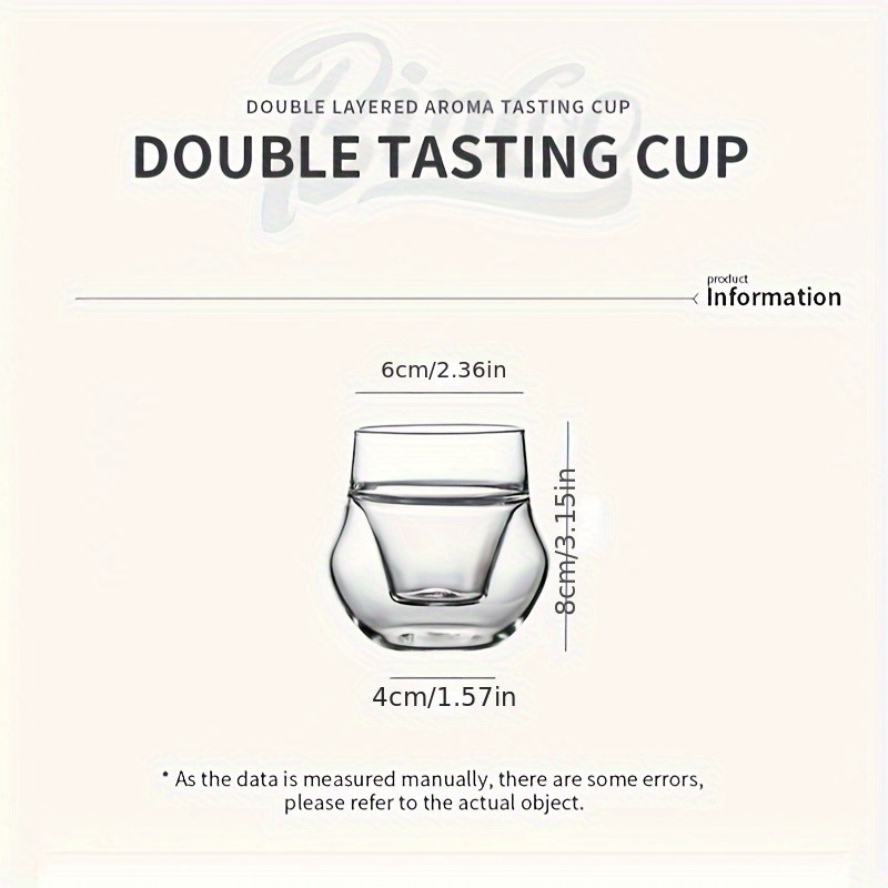 Bincoo Double Glass Coffee Cup  110ml Italian-Style Clear Espresso Mug