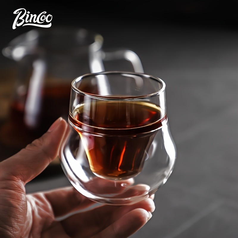 Bincoo Double Glass Coffee Cup  110ml Italian-Style Clear Espresso Mug