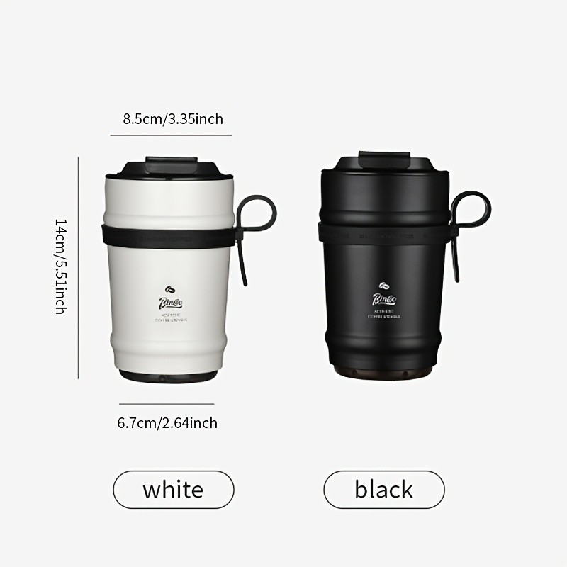 Bincoo Ceramic Liner Travel Mug  316 Stainless Steel Coffee Cup with Lid