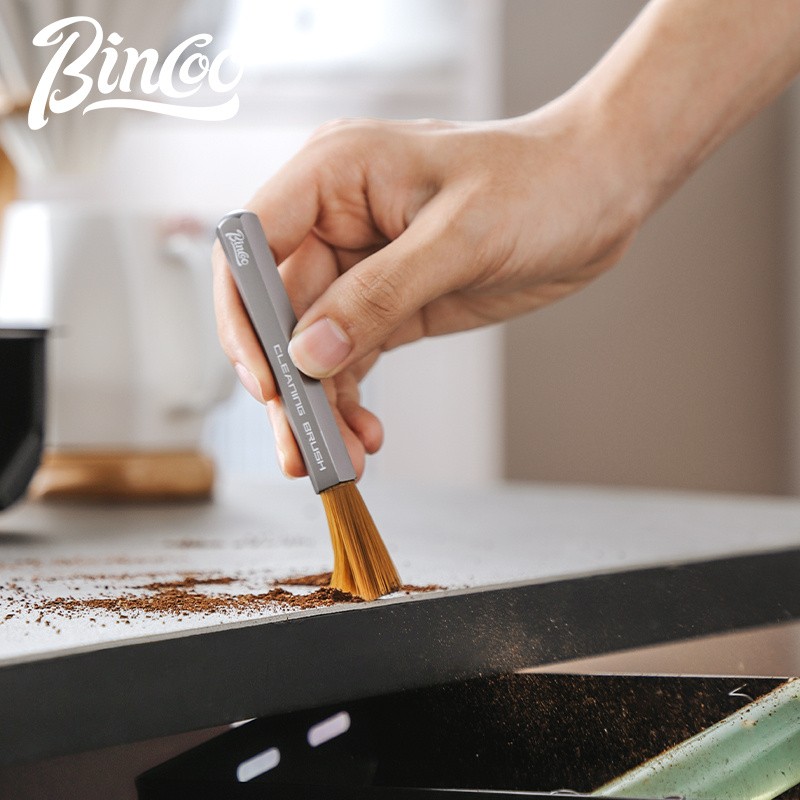 Bincoo Aluminum Alloy Grinder Cleaning Brush Compact Coffee Bar Maintenance Tool