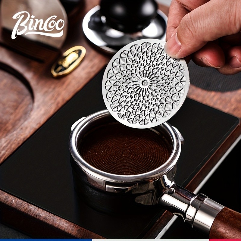 Bincoo 51mm Stainless Espresso Cake Screen  0.8mm Reusable Extraction Filter