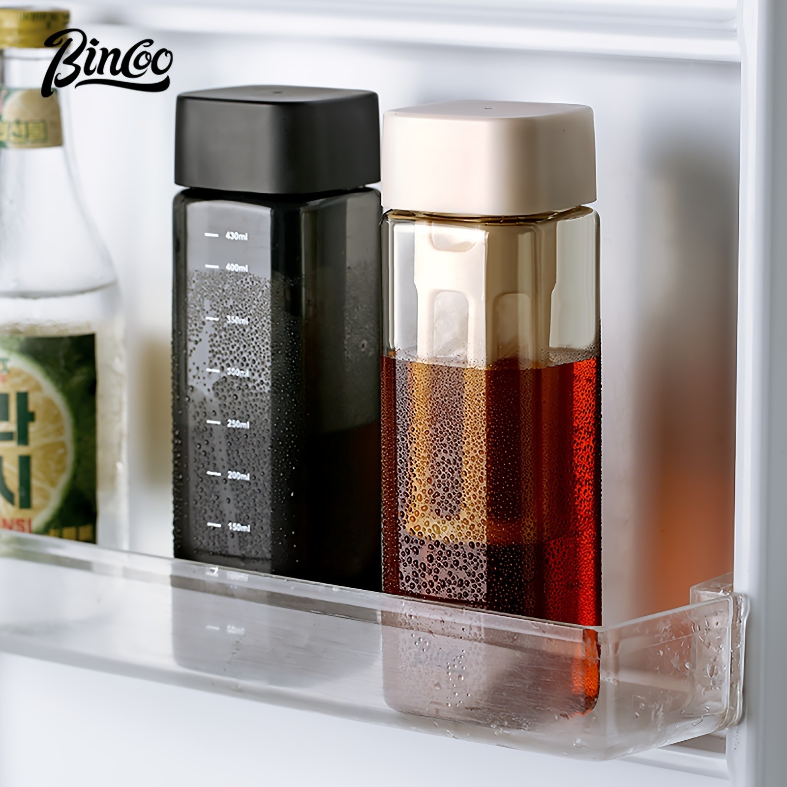 Bincoo Tritan Square Cold Brew Cup  Reusable Filter Coffee Thermos