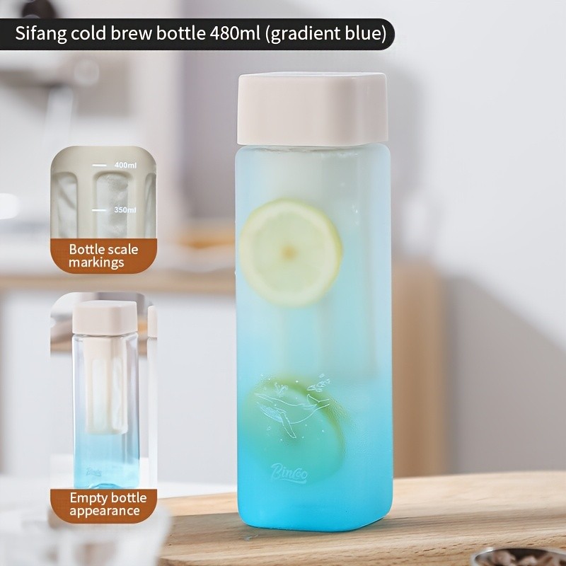 Bincoo Tritan Square Cold Brew Cup  Reusable Filter Coffee Thermos