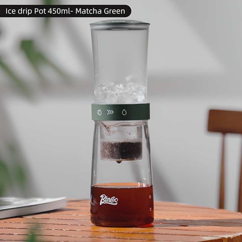 Bincoo Glass Ice Drip Coffee Pot  Portable Hand-Brew Cold Extraction Utensil