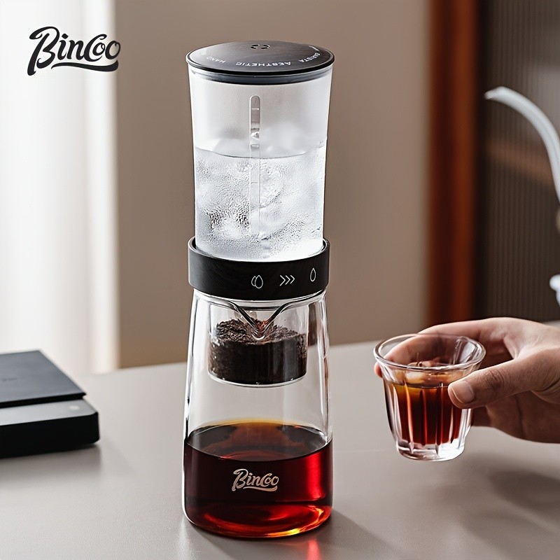 Bincoo Glass Ice Drip Coffee Pot  Portable Hand-Brew Cold Extraction Utensil